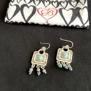 Brighton southwest Turquoise French wire earrings